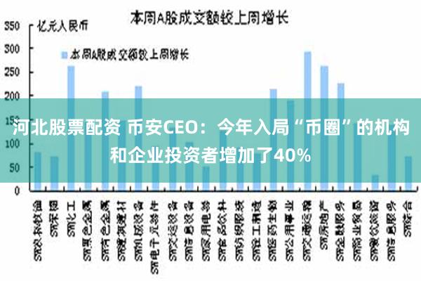 河北股票配资 币安CEO：今年入局“币圈”的机构和企业投资者增加了40%