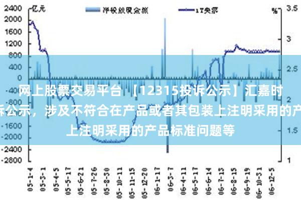 网上股票交易平台 【12315投诉公示】汇嘉时代新增2件投诉公示，涉及不符合在产品或者其包装上注明采用的产品标准问题等