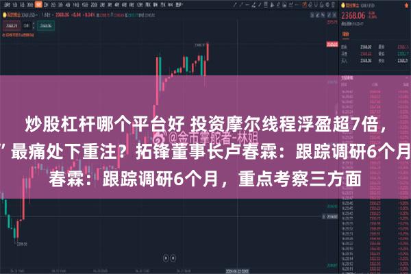 炒股杠杆哪个平台好 投资摩尔线程浮盈超7倍，为何敢在“卡脖子”最痛处下重注？拓锋董事长卢春霖：跟踪调研6个月，重点考察三方面